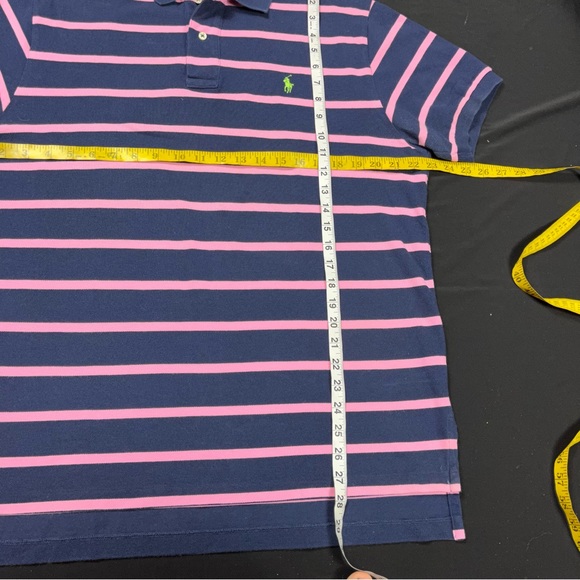 Polo Ralph Lauren pink navy blue polo size L - Picture 6 of 6